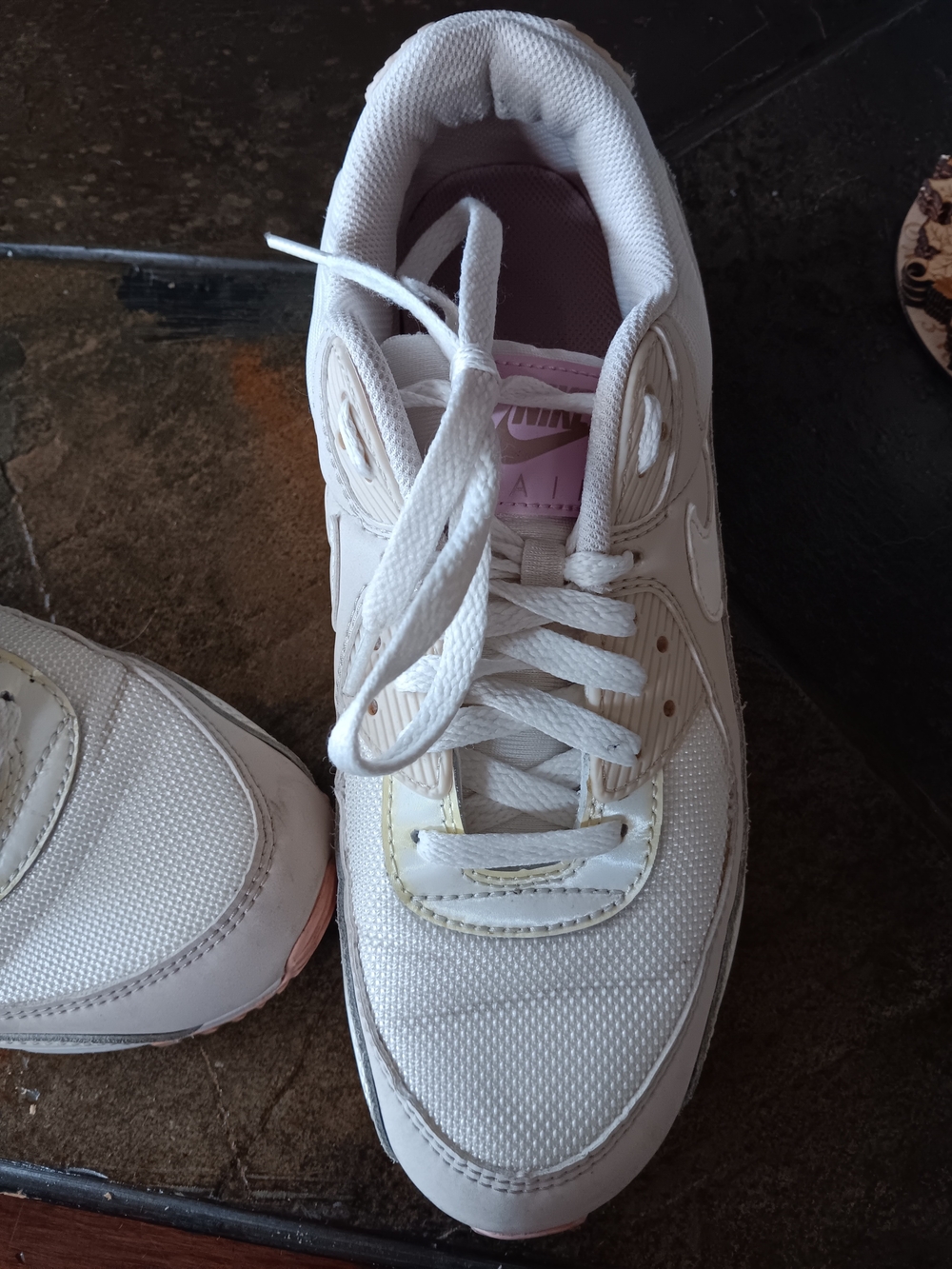Nike Air Women's Sneakers - Cream with Pink Accents - Picture 5 of 7